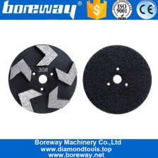 China 5 Zähne Pfeilsegmente Steuerung Schwarz / Bolzen-an 3 Zoll Runder Pad für Schleifmaschine Lieferanten Hersteller
