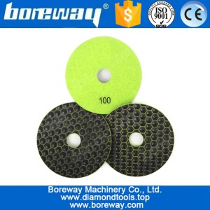 China 5 inch 3pcs 125mm Diamond Dry Polishing Pad For Flexible Stone Granite Marble manufacturer