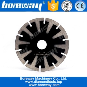 China 5inch T-Segmented Concave Diamond Blade For Curved Cutting Granite Stone manufacturer