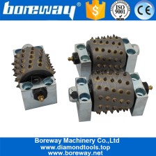 China 60 pinos de alto desempenho Bush Hammer Roller com suporte para moagem de superfície litchi fabricante