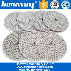 China 7 Pcs Por Conjunto Resina Bond Stone diamante polimento pad preço de fábrica por atacado fabricante