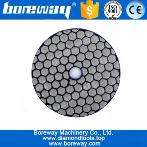 China 7pcs 4 Inch Diamond Dry Polishing Pads Hexagonal Shaped For Concrete Marble Granite manufacturer
