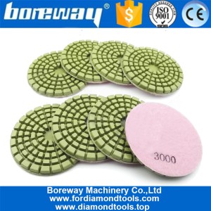 China 8 Stücke 4 zoll Boden Erneuern Schleifscheiben Reparatur für Beton 100mm Resin Bond Beton boden polieren pads Hersteller