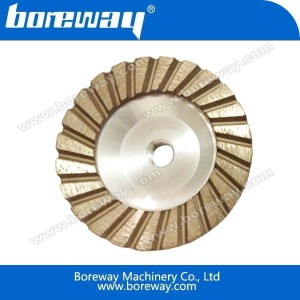 China Aluminum Diamond Terrazzo Cup Grinding Wheel With Hot Pressed manufacturer