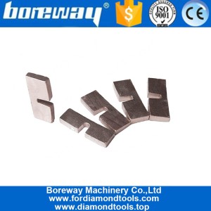 China BOREWAY U Schlitz Silber Schweißkante Schneiddiamant Segment Hersteller Hersteller