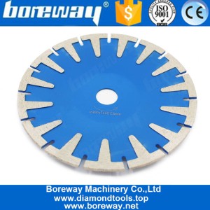 China Boreway 180mm 7 Inch Diamond Cutting Blade Concave Curved Concrete Marble Diamond Circular Saw Disc with T Segment manufacturer