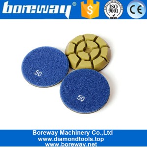 China Boreway 3 Inch Wet Use Diamond Polishing Pads For Marble Floor manufacturer
