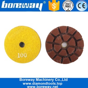 China Almofada de polimento de piso de diamante de resina Boreway 75mm para pedra de concreto fabricante