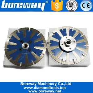 China Boreway Durchmesser T-Form Segment 4 Zoll gebogene Diamantsägeblätter Diamantbeton Granit Marmor Waschbecken Schneidscheibenwerkzeug Hersteller