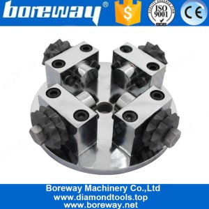 China Boreway Factory Sell D125x4TxM14 Diamond Star Shape Bush hammered Roller Disk Apply For Grinding Litchi Surface Suppliers manufacturer