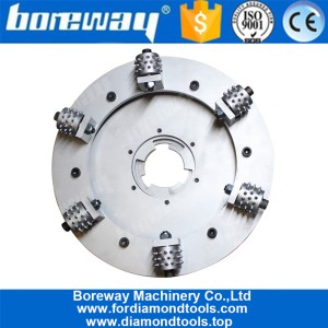 China Boreway Factory Supply Alloy Double Layer Rotary 17 Inch Concrete Floor Bush Hammer Wheel For Kindlex Floor Grinder  Plate Disk Disc manufacturer