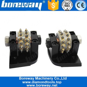 China Boreway Lavina New Bush Hammer Ally Rollers Head Tools com suporte para moagem de concreto Fornecedores fabricante