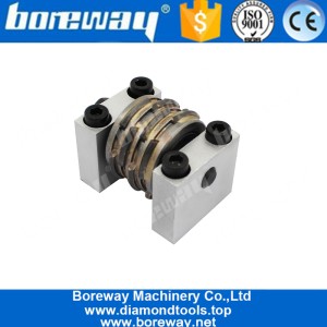 China Boreway Line Type Medium Comma Finishing Bush Hammer Roller For Grinding Marble And Stone Floor manufacturer