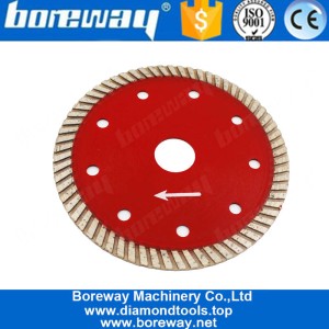 China Boreway Profession 105mm Turbo Corrugated Diamond Tile Small Saw Blade manufacturer