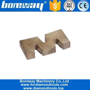 China Boreway Silver Weld W Shape Edge Cutting Diamond Segment for Granite manufacturer