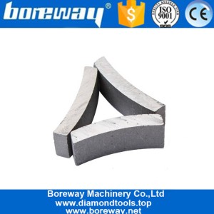 चीन कंक्रीट निर्माता के लिए Boreway सिल्वर वेल्डेड डायमंड सेगमेंट कोर ड्रिल बिट उत्पादक