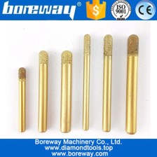 Cina Boreway Superior Vuoto con diamante brasato CNC per incisione Frese per trapano Utensili per scultura in pietra di granito produttore