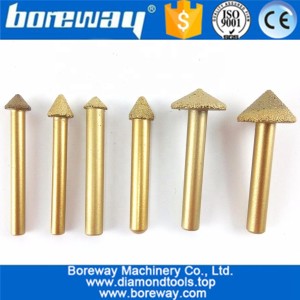 China Boreway Vacuum Brazed Marble Stone Diamond Engraving bit for Sculpture 3D Carving use on CNC Machine manufacturer