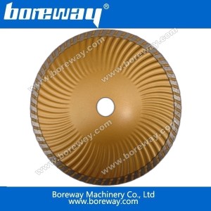 China Boreway diamond sintered continuous turbo waved blades manufacturer