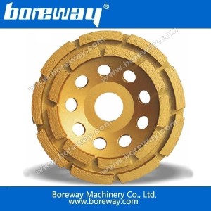 China Boreway double row segmented diamond cup wheels manufacturer