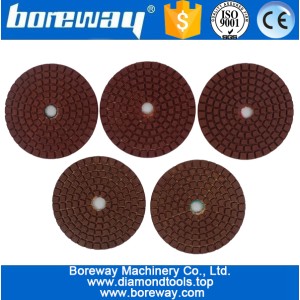 China Brown 5 Schritte 3 Zoll 80mm Diamant Polierscheiben zum Polieren von Granit Hersteller