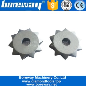 China Carbide Alloy Tip Star Type Bush Hammer Roller For Granite manufacturer