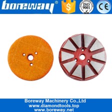 China China Factory 3 Inch 10 Segment Floor Grinding Disc/Pads/Plate For Concrete Terrazzo Grinding Disc Hook And Loop Backed manufacturer
