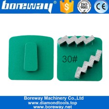 China China Factory Diamond Grinding Pad Shoe Concrete Floor Husqvarna With Two z Segment Suppliers manufacturer