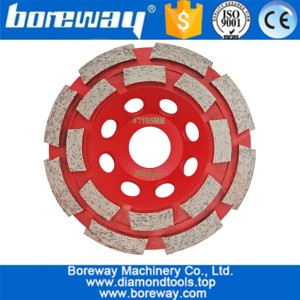 China China Alta qualidade dupla linha copo roda segmentada diamante copo de moagem roda preço de fábrica fabricante