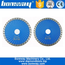 China China Heiß gepresster Diamant bewegte Turbo-Blatt-Steinmarmor 4,5 "/ 115mm oder 5" 125mm Diamant-Sägeblatttrennscheibe Lieferant Hersteller