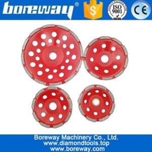 China China ferramenta de diamante única linha segmentada diamante copo de moagem de roda para a telha de concreto mármore granito preço de atacado fabricante