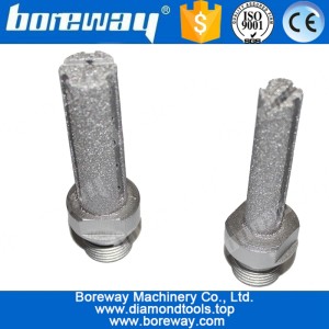 China D15 * 65L * 1/2 "G Vácuo Brazed CNC Cutting Finger Bit para o balcão de granito fabricante