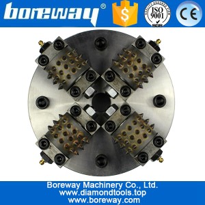 China D200*4T*47H bush hammer plates with 4 bush hammer rollers for bush hammered manufacturer