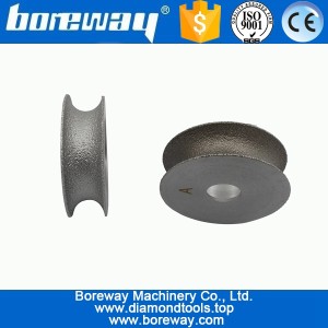 China D75x25Tx20H Half Round Vacuum Brazed Diamond Profiling Wheel For Stone manufacturer