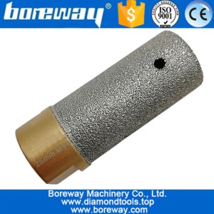 China Dia. 25mm vakuumgelötete Stein-CNC-Diamant-Finger-Bits mit Langloch mit M14-Gewinde und Diamantbohrfinger Hersteller