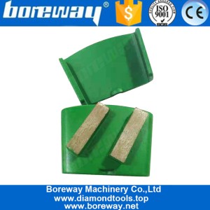 China Diamond Factory Price HTC Grinding Pads Double Strip Shoes Segment For Concrete Grinding Floor manufacturer