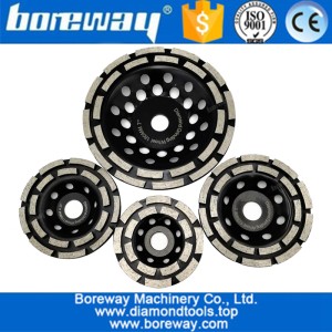 porcelana Diamond Grinding Cup Wheel disco Segments Cup Wheel Suministro de fábrica Diamond Double Row Cup Wheel Precio al por mayor fabricante