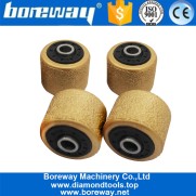 China Diamond Vacuum Brasing Bush Hammer Roller sem suporte para polimento de perfil fino fabricante