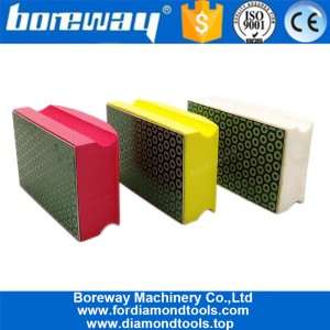 China Diamond hand polishing pads 90X55MM Hard Foam-backed Grinding Block manufacturer