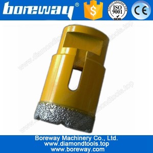 Chine Brasé Diamant coeur foret pour le granit, foret de base pour la pierre fabricant