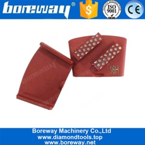 China Double Bar Segments EZ Change HTC Diamond Grinding Shoes For Concrete manufacturer