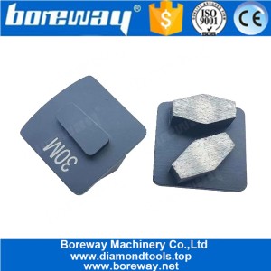 China Double Hexagon Segments Diamond Grinding Wing For Husqvarna Grinding Machine manufacturer