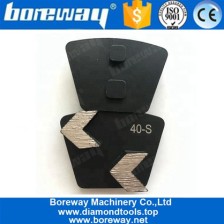 Китай Двойная булавка для шлифования обуви Бетонная шлифовальная пластина с двумя алмазными сегментами Arrow производителя