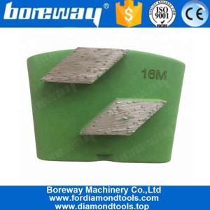 China Double Rhombus Segments Diamond HTC Grinding Shoes For Floor Grinding manufacturer