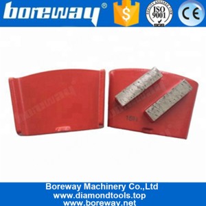 China Double Segments EZ Change HTC Diamond Grinding Shoes For Concrete manufacturer