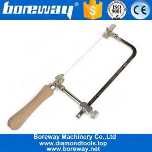 China Dry Wet Use Diamond Wire Saw With Coping Saw Steel Frame For Wood Stone Jade manufacturer