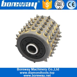 China Factory Price Bush Hammer Head Litchi Surface Grinding Roller With 99 Segment manufacturer