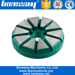 China Factory Supply Polar Magnetic Chuck Metal Pads Dry Grinding Concrete Floor Diamond Polishing Shoe Two Locating Hole And 3-Hole Bracket With M6 Connection manufacturer