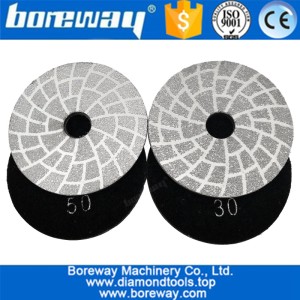 China Factory supply Dia. 4inch 100mm Vacuum Brazed Diamond Grinding Disc Shaping Or Beveling Dry or Wet used Grinding Pad manufacturer