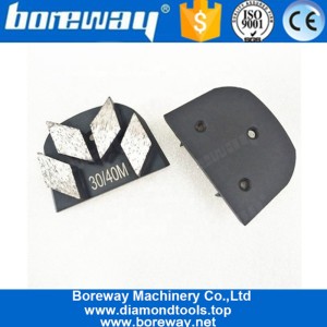 China Four Rhombus Segments Metal Bond Diamond Concrete Lavina Grinding Shoes For Concrete manufacturer